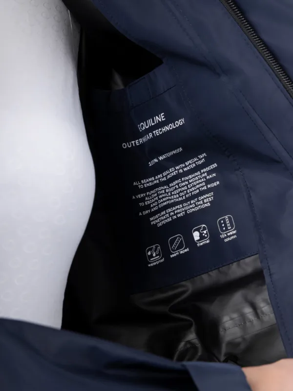 Equiline REVEK - blue unisex waterproof jacket, CORE