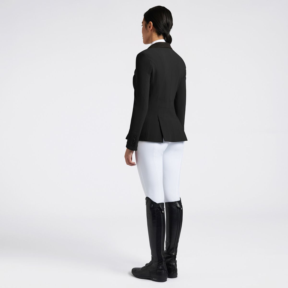 Cavalleria Toscana Women's Competition zip riding jacket mørk grå
