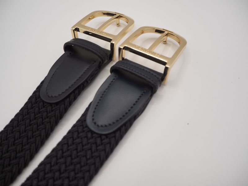 Hermines CLASSIC – Stretch Leather Belt Blue