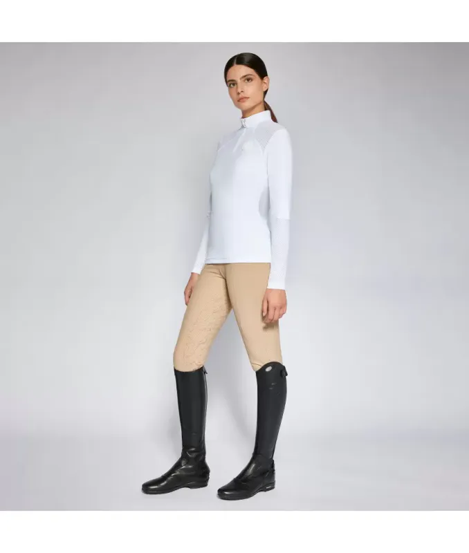 Cavalleria Toscana Women's L/S Jersey With Perforated Insert Tra