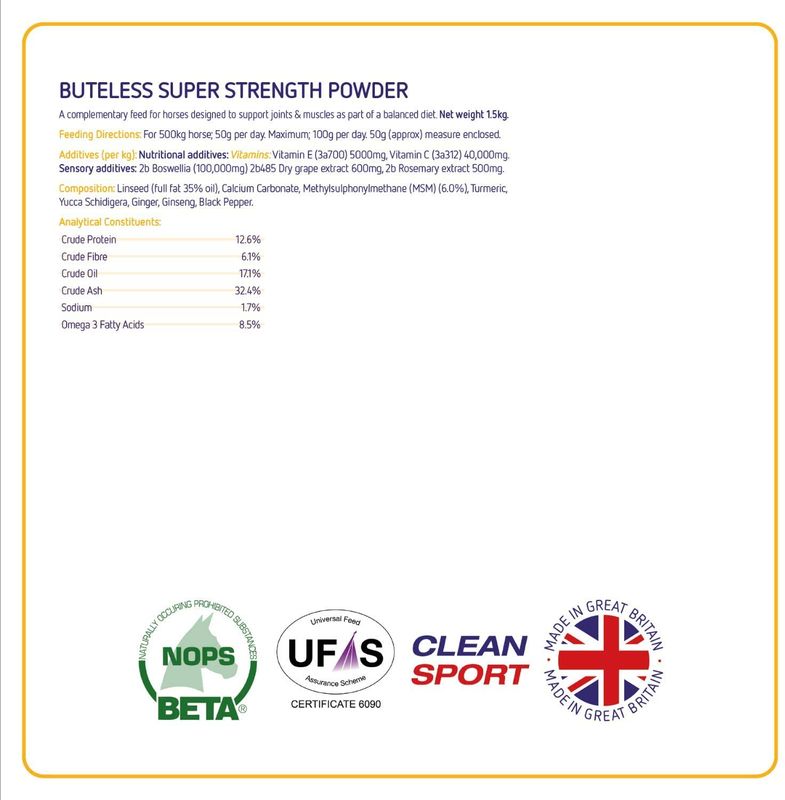 Equine America Buteless Super strength Powder, 5,5 kg. 