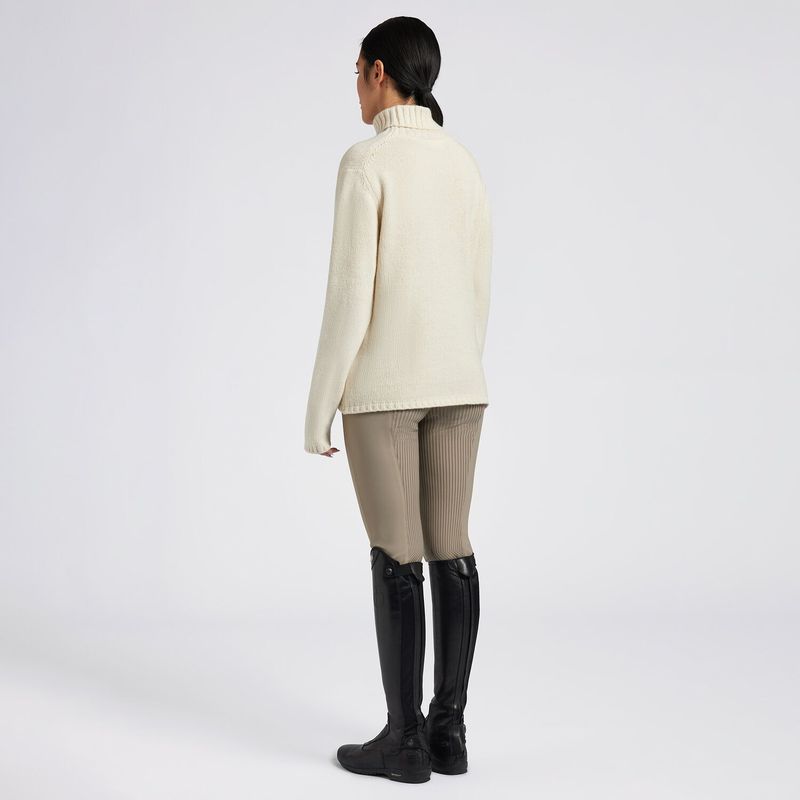 Cavalleria Toscana Women's Lambswool Oversized Turtleneck Sweate