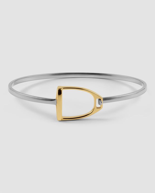 Hermines JOHANNE – Stirrup Bangle  sølv med gull